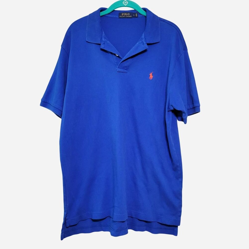 Polo Ralph Lauren Men's Blue Polo Shirts red pony preppy classic country club